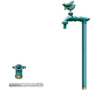 SDCFFC Rubinetto da Giardino a Colonna in Rame per Esterni - Rubinetto autoportante per irrigazione e Lavaggio, Design retrò, Verde, 100 cm/39 Pollici - Ideale per innaffiare Il Giardino