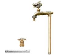SDCFFC Rubinetto da Giardino retrò per Esterni - Rubinetto autoportante Interamente in Rame per irrigazione e Lavaggio - Ottone, Altezza 40 cm/16 Pollici