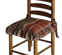 SDCGB Cuscino per Sedia da Pranzo Antiscivolo per l'Arredamento della Cucina, Cuscino per Seduta con Volant e Legami, Cuscino Sedia Morbido e Comodo con Motivo a Quadri Buffalo, 45x45cm