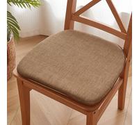 SDCGB Cuscino per Sedia da Pranzo, Cuscino per Sedia Antiscivolo a Forma di U con Legami, Cuscino per Seduta da Interno per Cucina e Sala da Pranzo(15.7"x16.5", Coffee)