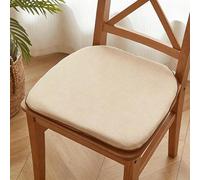 SDCGB Cuscino per Sedia da Pranzo, Cuscino per Sedia Antiscivolo a Forma di U con Legami, Cuscino per Seduta da Interno per Cucina e Sala da Pranzo(15.7"x16.5", Beige)