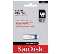 SDCZ73-128G-G46B Pendrive USB 3.0 128GB R: 150MB/s USB A ULTRA FLAIR blu SANDIS
