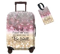 SDDFRHGH Coperture per bagagli, coperture per valigie per bagagli approvate TSA, elastiche e lavabili, copertura per bagagli da viaggio per valigie, 45-76 cm, Verso della Bibbia Glitter Sparkle, M