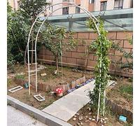 SDdPulse Arco da giardino bianco/nero, arco per rose in metallo, con traliccio per archi di base, decorazione per matrimoni, pergolato per piante rampicanti multifunzione all'aperto, festa nuziale
