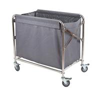 SDdPulse Carrello a mano mobile, carrelli mobili da cucina, carrello pieghevole in lino, carrello per lavanderia con ruota freno universale, carrello per servizio in camera/marrone/87 x 52 x 78 C