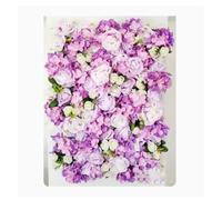 SDdPulse Fiore artificiale da parete con rose finte, schermo da parete, romantico, floreale, siepe, decorazione per la casa, sfondo per feste di nozze, H-0,4 x 0,6 m, P-0,4 x 0,6 m