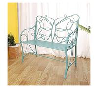 SDdPulse Panchina da giardino per patio, panca da parco, divano per conversazioni esterne, panchine con schienale interno ed esterno, panche doppie in ferro battuto antiruggine, doppia terrazza in