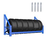 SDdPulse Scaffale per pneumatici da garage con montaggio a parete, scaffale per ruote di pneumatici, multi ripiani per pneumatici con hardware facile da montare, blu