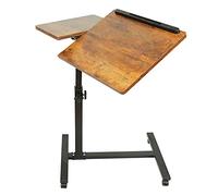 SDdPulse Scrivania compatta pieghevole regolabile in altezza mobile per piccoli spazi, ufficio e camera da letto, tavolo per laptop con rotelle 70 x 44 x 65/95 cm, nero perfetto per 60 x 34,5 x 58/90