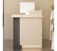 SDdPulse Scrivania moderna per reception con serratura per checkout e lobbyElegante postazione di lavoro sicura con altezza regolabile per una migliore esperienza del cliente, grigio-31,4