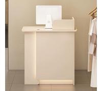 SDdPulse Scrivania moderna per reception con serratura per checkout e lobbyElegante postazione di lavoro sicura con altezza regolabile per una migliore esperienza del cliente, beige-47,2