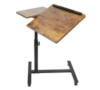 SDdPulse Scrivania pieghevole compatta per piccoli spazi, altezza regolabile, mobile in piedi, comodino, mini mobili da ufficio, 70 x 44 x 65/95 cm, colore nero, perfetto per 60 x 34,5 x 58/90 cm