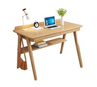 SDdPulse Scrivania, scrivania in legno massello, semplice scrivania per computer in legno con cassetto, scrivania moderna e resistente per scuola, famiglia o studio. Una sedia, 140 cm, A-140 cm