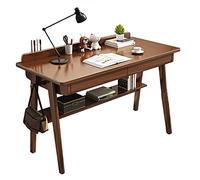 SDdPulse Scrivania, scrivania in legno massello, semplice scrivania per computer in legno con cassetto, scrivania moderna e resistente per scuola, famiglia o studio. Una sedia, 140 cm, B-140 cm