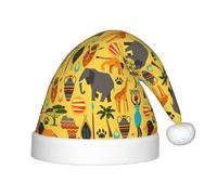 SDEGTHO Africa Elephant Baby Santa Toddler Cappello di Natale Per Capodanno Festa Copricapo Extra Addensare Pelliccia Classica