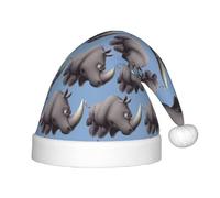 SDEGTHO Angry Rhino - Cappello da Babbo Natale per bambini, colore: rosso, comodo per Natale