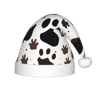 SDEGTHO Animal Paw Prints Baby Santa Toddler Cappello di Natale per Capodanno Festa Copricapo Extra Addensare Pelliccia Classica