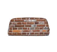 SDEGTHO Astuccio in pelle con stampa a muro di mattoni, grande capacità, per penne stilografiche, idea regalo per ragazzi e ragazze, Oro, Taglia unica, Astuccio per trucchi