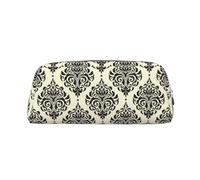 SDEGTHO Astuccio in pelle con stampa di elefanti asiatici, grande capacità, per penne stilografiche, idea regalo per ragazzi e ragazze, Argento, Taglia unica, Astuccio per trucchi