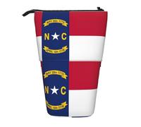 SDEGTHO Astuccio telescopico con bandiera della Carolina del Nord, portapenne per studenti, cancelleria per scuola e università, Nero , Taglia unica, Organizer per borse