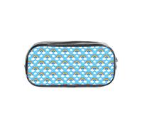 SDEGTHO Astuccio trasparente con nuvole arcobaleno e gocce di pioggia, grande capacità, scomparto singolo, custodia protettiva per penne