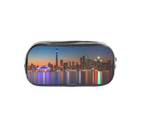 SDEGTHO Astuccio trasparente con stampa Cityscape Night Canada, grande capacità, scomparto singolo, custodia protettiva per penne