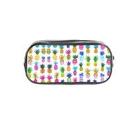 SDEGTHO Astuccio trasparente con stampa di ananas arcobaleno, grande capacità, scomparto singolo, custodia protettiva per penne