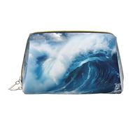 SDEGTHO Big Ocean Wave Hd, piccola borsa per trucchi da viaggio, mini borsa per cosmetici, bianca, taglia unica, Bianco, One Size