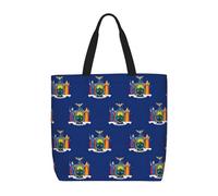 SDEGTHO Borsa a tracolla in poliestere con bandiera dello stato di New York, per tutti, con tasche interne, borsa per laptop con cerniera per viaggi di lavoro., Nero, One Size