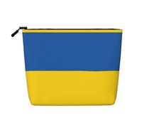 SDEGTHO Borsa da viaggio versatile con bandiera dell'Ucraina, borsa da trucco di grande capacità, con cerniera, borsa da toilette, Nero, One Size