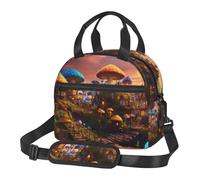 SDEGTHO Borsa termica per il pranzo a forma di fungo magico, per donne e uomini, riutilizzabile, per ufficio, palestra, gite