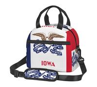 SDEGTHO Borsa termica per il pranzo con bandiera dello Stato dell'Iowa, per donne e uomini, borsa riutilizzabile per ufficio e palestra