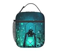 SDEGTHO Borsa termica termica per il pranzo con stampa di lucciole e lanterne, borsa termica per il pranzo per uso quotidiano