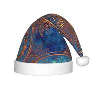 SDEGTHO Cappello da Babbo Natale rosso con mandala con cielo stellato, comodo, per Natale e vacanze dei bambini