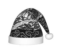 SDEGTHO Cappello di Natale del bambino di Babbo Natale del bambino bianco nero per il capodanno copricapo extra addensare pelliccia classica
