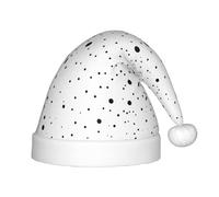SDEGTHO Cappello di Natale del bambino di Babbo Natale del bambino del punto bianco e nero per il capodanno copricapo extra addensare pelliccia classica