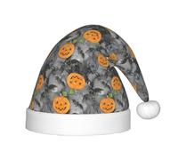 SDEGTHO Cappello di Natale del bambino di Babbo Natale del bambino della zucca del pipistrello grigio di Halloween per il capodanno del partito copricapo extra addensare pelliccia classica