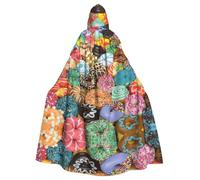 SDEGTHO Ciambelle che stampano il mantello con cappuccio adulto di Halloween 57,8 pollici cappello oversize per il vampiro