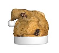 SDEGTHO Cioccolato Cookie Stampa 1 Pz Natale Lavorato A Maglia Santa Cappelli Elfo Cappello Crochet Natale Beanie Festa di Natale Caps Per Adulti Donne Uomini