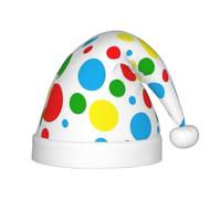 SDEGTHO Colorful Polka Dots Baby Santa Toddler Cappello di Natale Per Capodanno Festa Copricapo Extra Addensare Pelliccia Classica