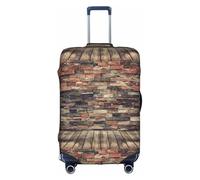 SDEGTHO Copertura elastica della valigia della stampa del muro di mattoni antipolvere antigraffio resistente adatta ai bagagli della maniglia centrale per i viaggi, bianco, L