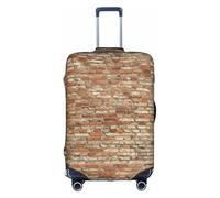 SDEGTHO Copertura elastica della valigia della stampa del muro di mattoni antipolvere antigraffio resistente adatta ai bagagli della maniglia centrale per i viaggi, bianco, L