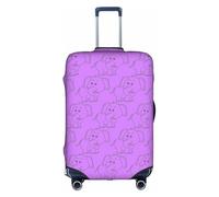 SDEGTHO Copertura elastica per valigie con stampa di elefanti bianchi, antipolvere, antigraffio, adatta per bagagli con maniglia centrale per viaggi, bianco, XL