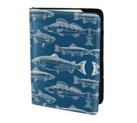 SDEGTHO Custodia per passaporto con stampa di pesci oceanici per viaggi indispensabili, custodia per passaporto per accessori da viaggio per donne e uomini, Nero , Taglia unica