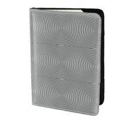 SDEGTHO Custodia porta passaporto con stampa a illusione ottica a rotazione ottica, custodia per carte di credito in pelle bovina, accessori indispensabili per donne e uomini, Nero , Taglia unica