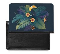 SDEGTHO Custodia protettiva per documenti da viaggio con motivo floreale di tucano giallo, per viaggi internazionali e vacanze