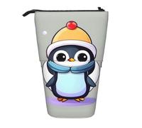 SDEGTHO Cute Penguin Stampa Standing Pencil Case, Carino Stand Up Matite Pouch,Telescopico Pen Pouchs,Portapenne portatile Holder, Nero, One Size, Alla moda