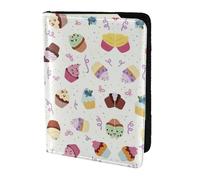 SDEGTHO Delicious Cupcakes stampa passaporto titolare per viaggio must-have have, custodia per passaporto per accessori da viaggio per donne uomini, Nero , Taglia unica
