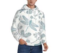 SDEGTHO Felpa invernale da uomo in pile con cappuccio regolabile con cappuccio, abbigliamento casual, felpa invernale, Nero , L