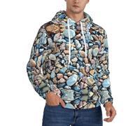 SDEGTHO Felpa invernale da uomo in pile con cappuccio regolabile con cappuccio, abbigliamento casual, felpa invernale, Nero , L